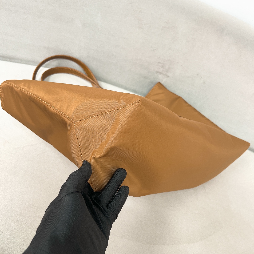 [TOP] PRADA Nylon Tote Bag 43x31x15cm - Brown