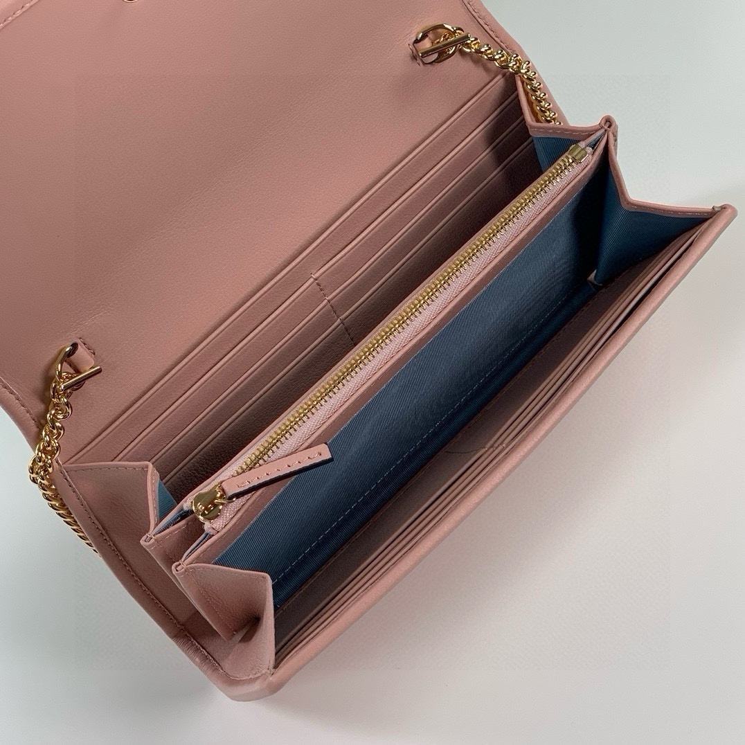 [TOP] GUCCI GG Blondie Series Chain Small Bags 21X10.5cm - Green/Pink -GHW