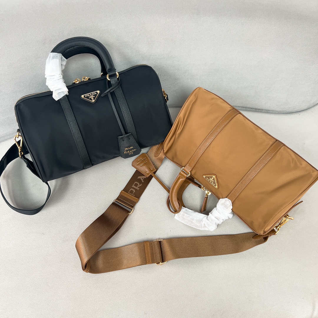 [TOP] PRADA Nylon with Saffiano Leather Bag 31x17x16cm - 2 Color