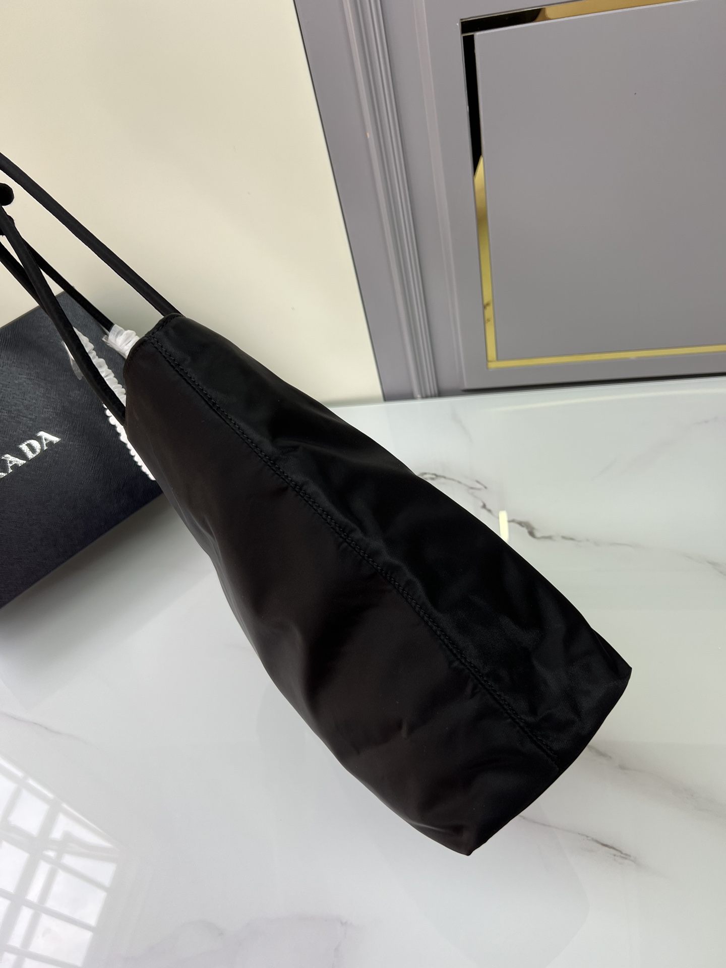 [TOP] PRADA Nylon Tote Bag 35x30x10cm - Black