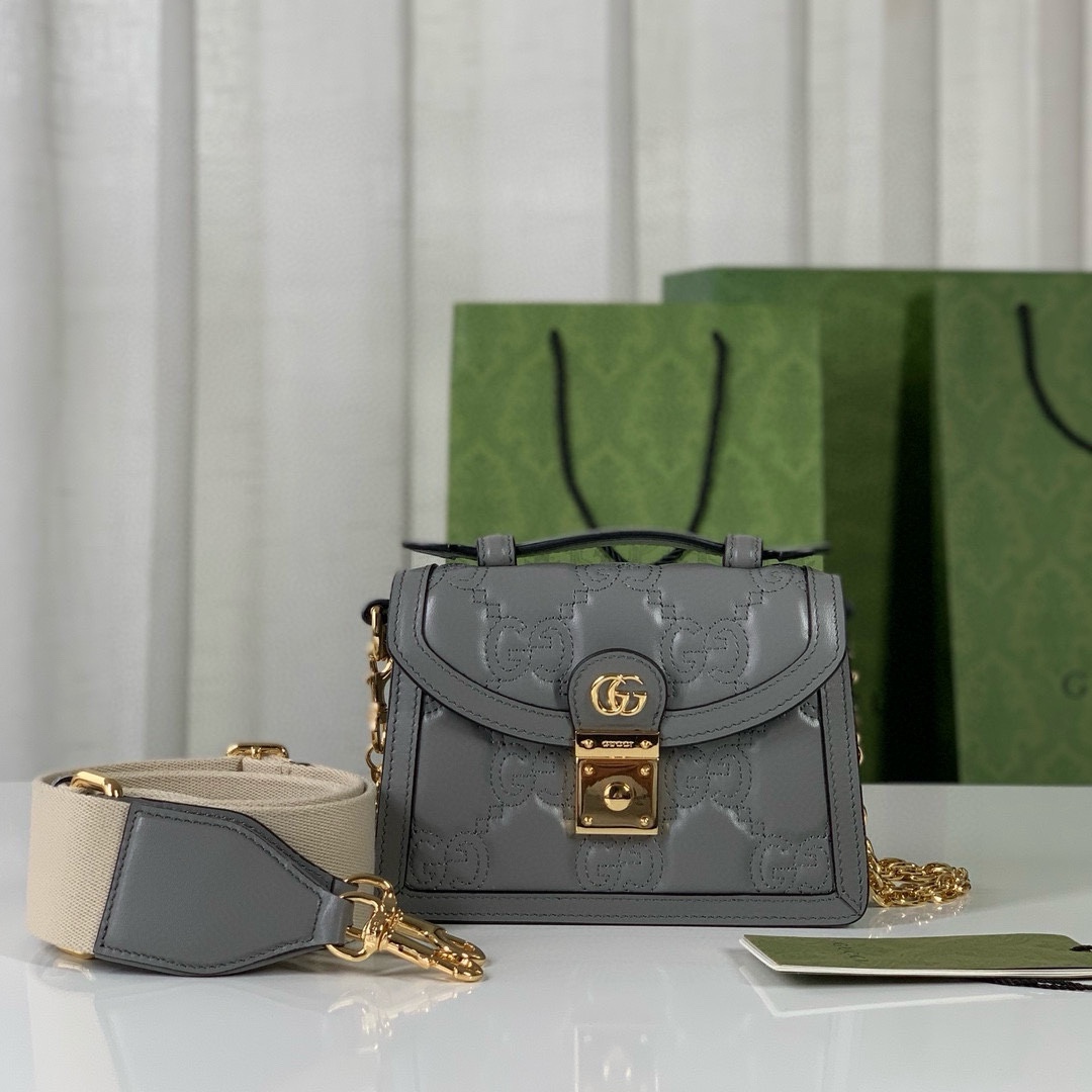 [TOP] GUCCI Matelessé Leather Small Handbags 18X13X6.5cm - 2 Colors