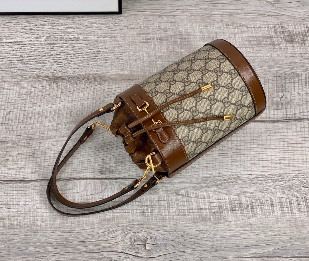 [TOP] GUCCI 1955 Series Bucket Bag 14x19x14CM - GHW