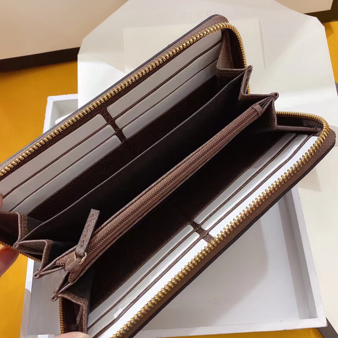 [TOP] GUCCI GG Supreme Monogram Web Ophidia Zip Around Wallet