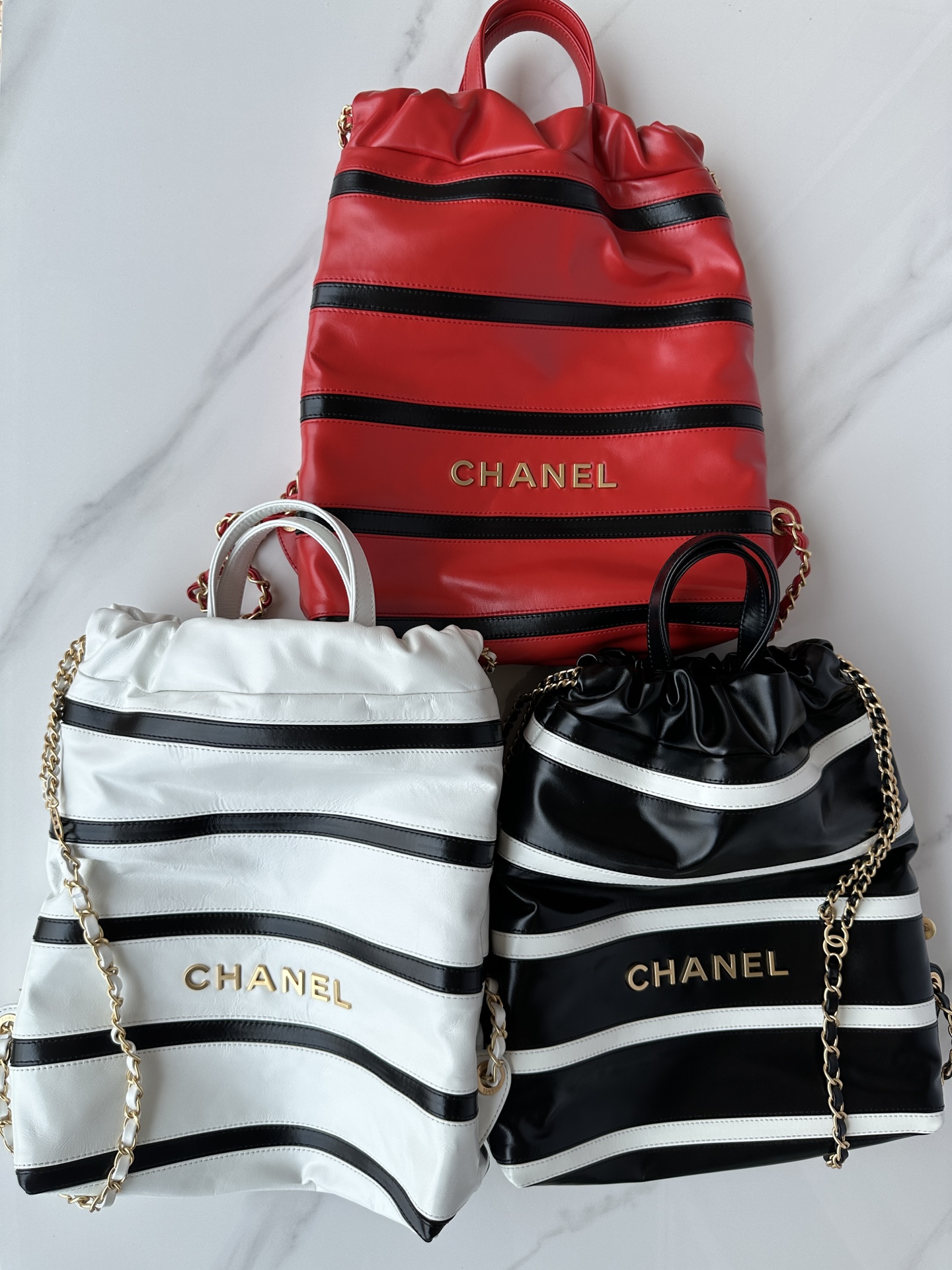 [TOP] CHANEL Lambskin Tote Bags 22×24.5×8cm - 3 Colors&GHW