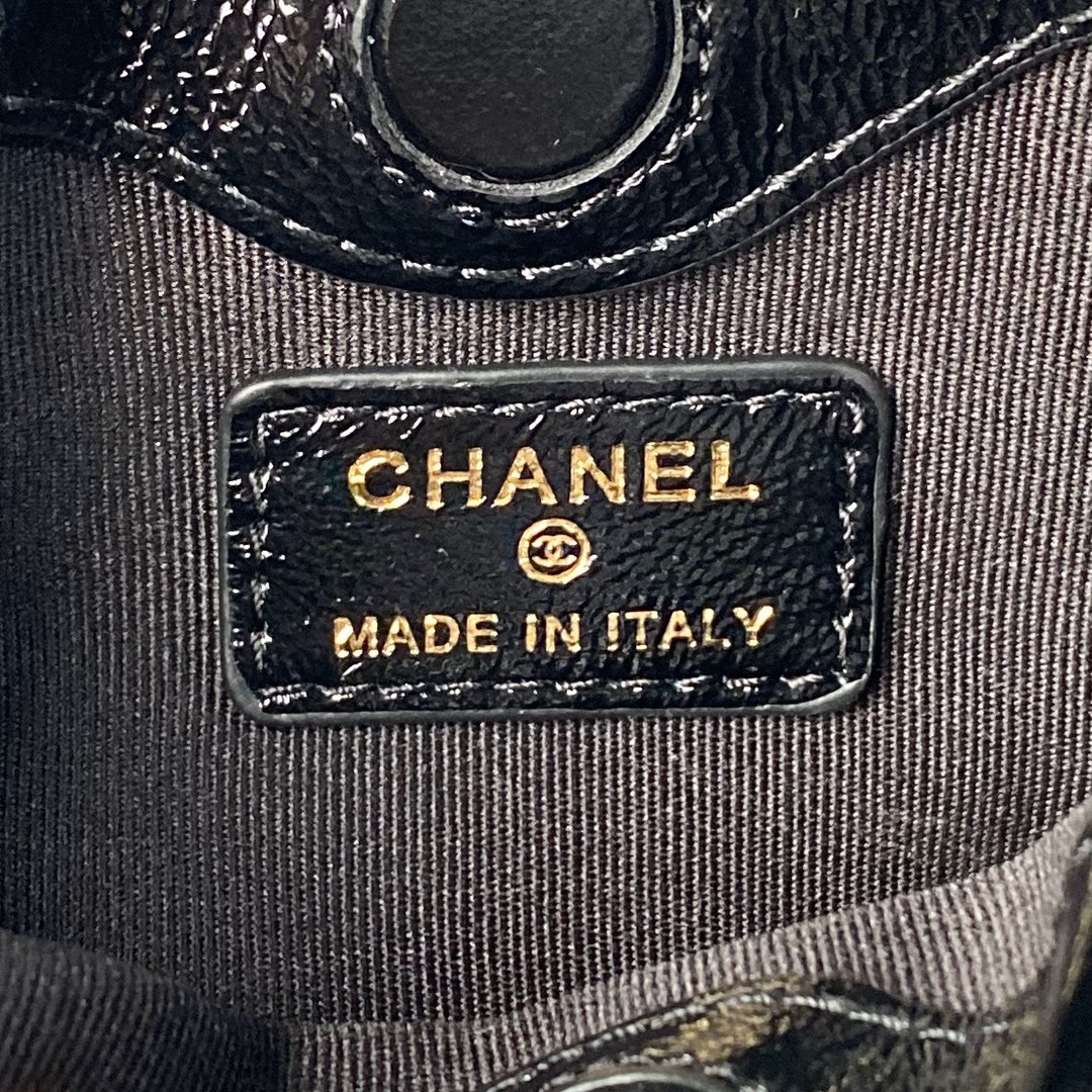 [TOP] CHANEL 24s Mini Handle Bag 12×13×4cm - GHW - Black