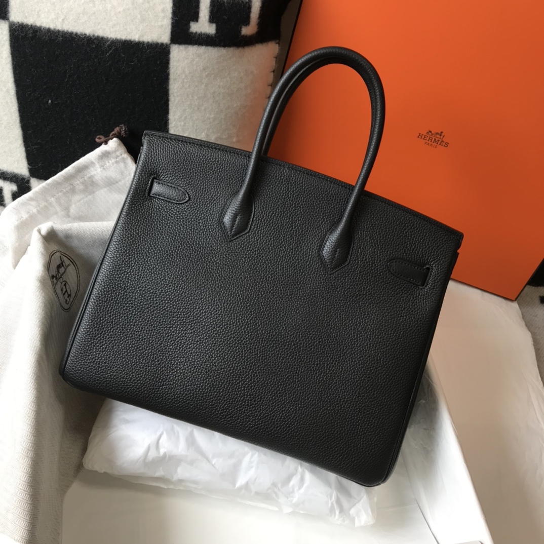 [TOP] HERMES Birkin Togo Leather 25cm - Black & GHW