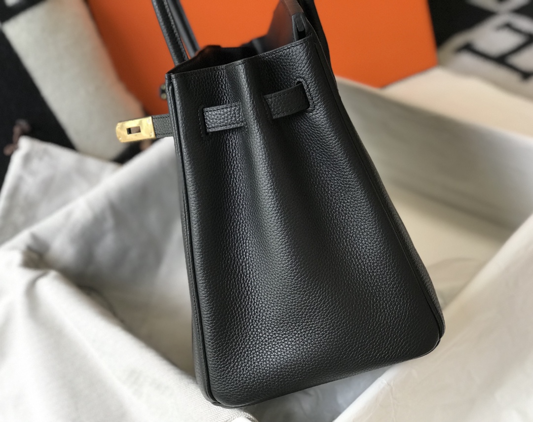 [TOP] HERMES Birkin Togo Leather 25cm - Black & GHW