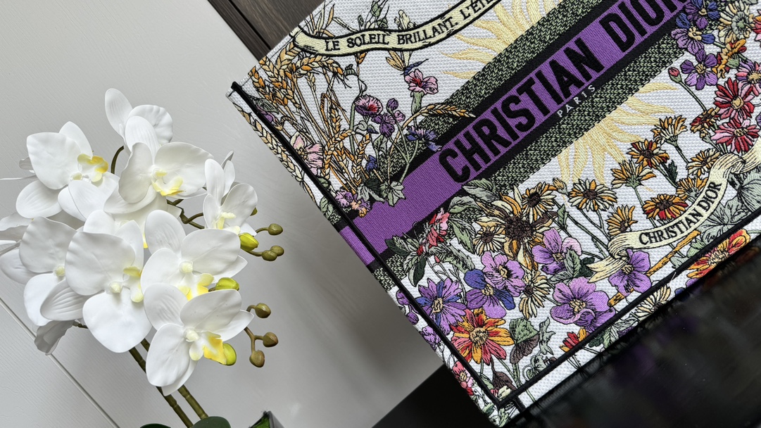 [TOP] Christian Dior Purple Sun Book Tote Bags 2 Sizes