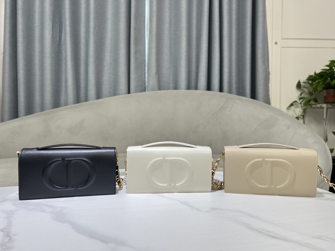 [TOP] Christian Dior Signature Mini Chain Bags  21 x 11 x 5 cm - 3 Colors - GHW