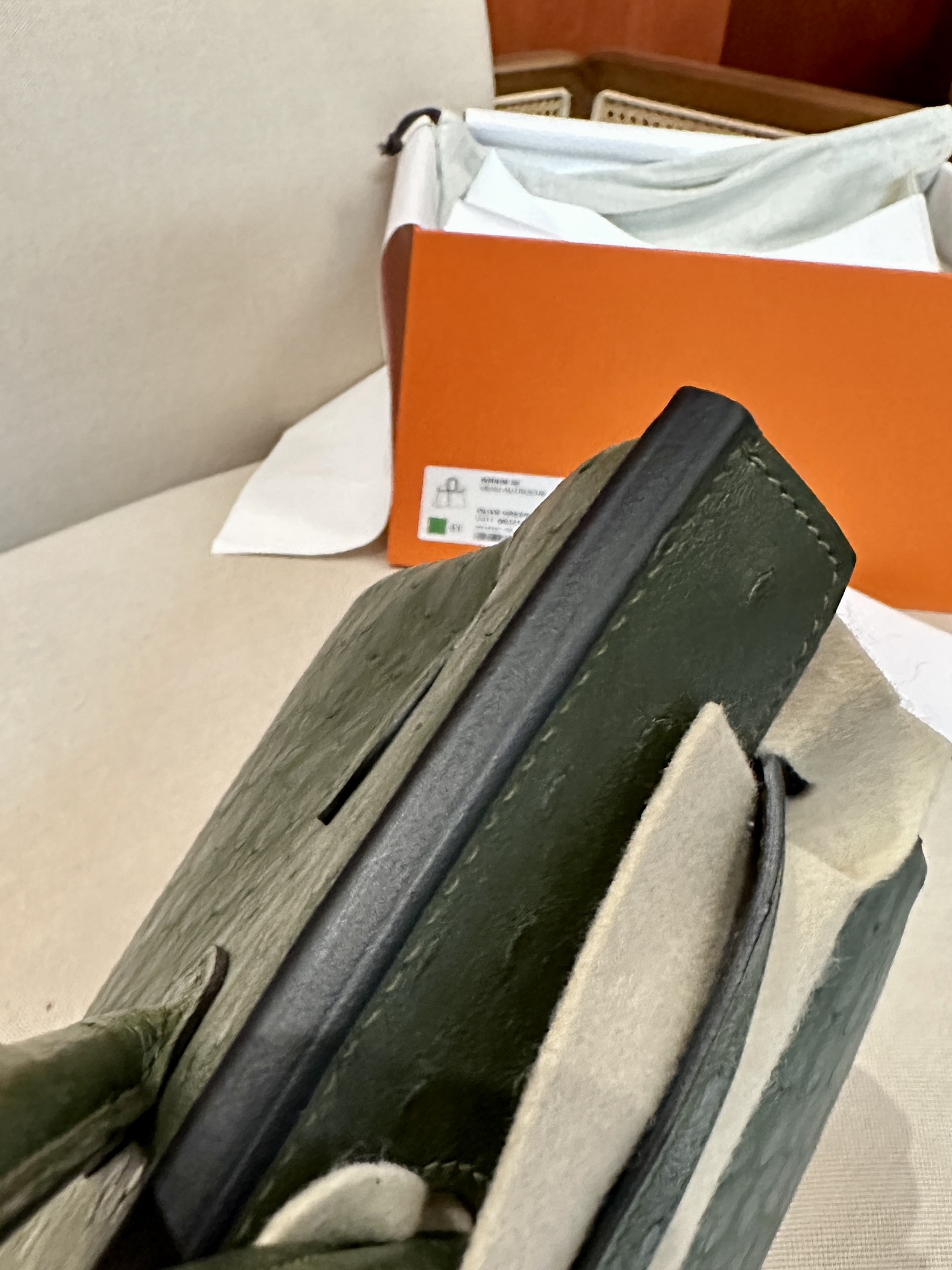 [TOP] HERMES Ostrich Skin Birkin Bags 30cm - Olive Green & SHW