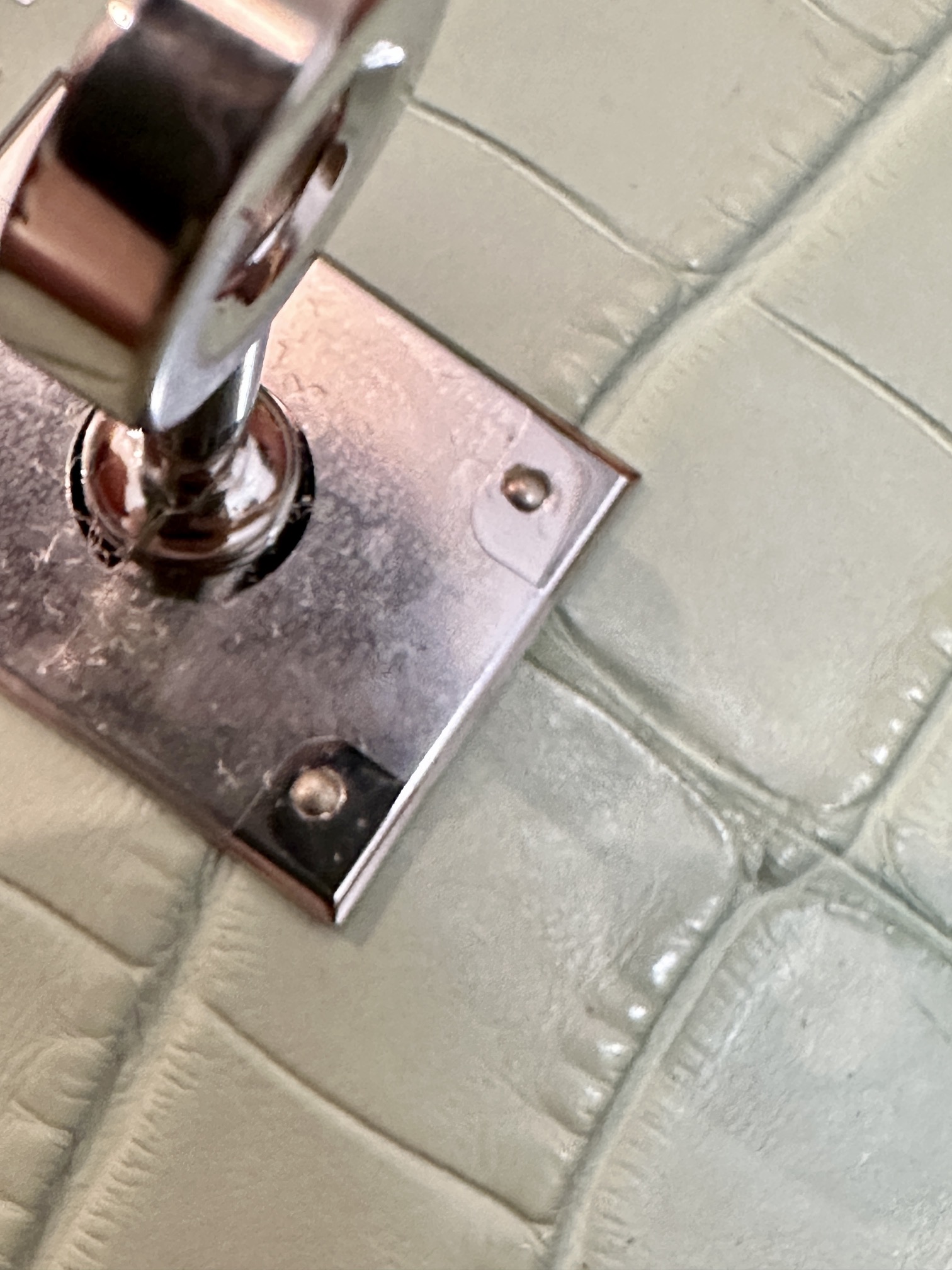 [TOP] HERMES Crocodile Skin Mini Kelly Bags - Menthe - SHW