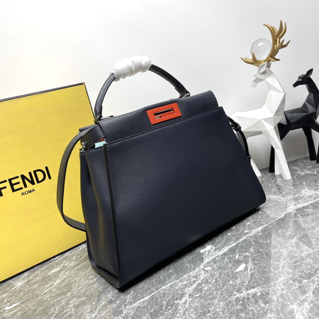 [TOP] FENDI Calfskin Peekaboo ISeeU Medium 33x26x12cm - SHW