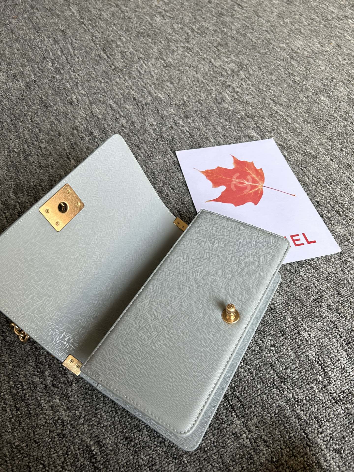 [TOP] CHANEL Le Boy Bags 25cm - Haze Blue&GHW