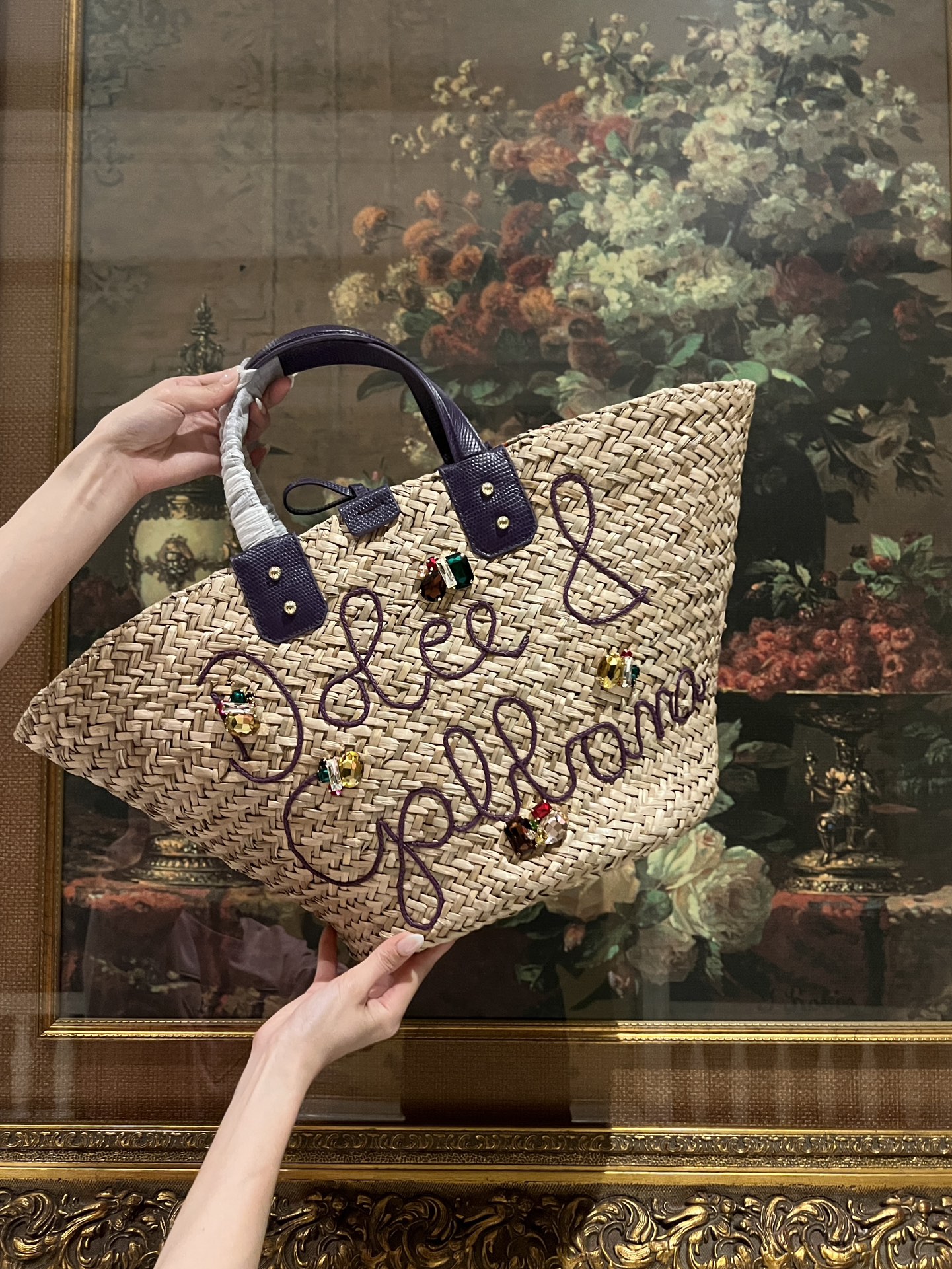[TOP] Dolce & Gabbana D&G Rattan Weaving Tote Bags 44*25*17 cm - 5 Colors