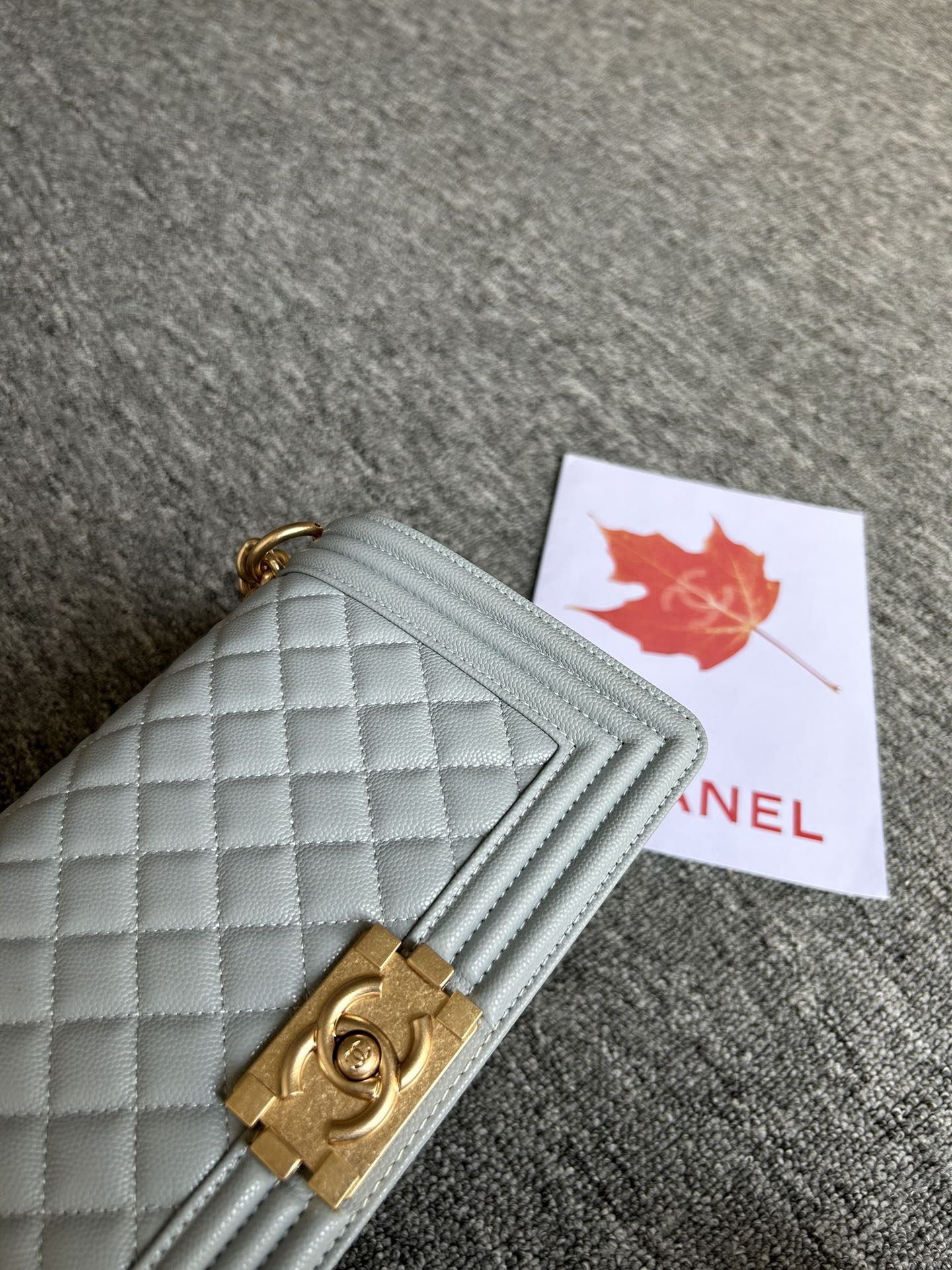 [TOP] CHANEL Le Boy Bags 25cm - Haze Blue&GHW