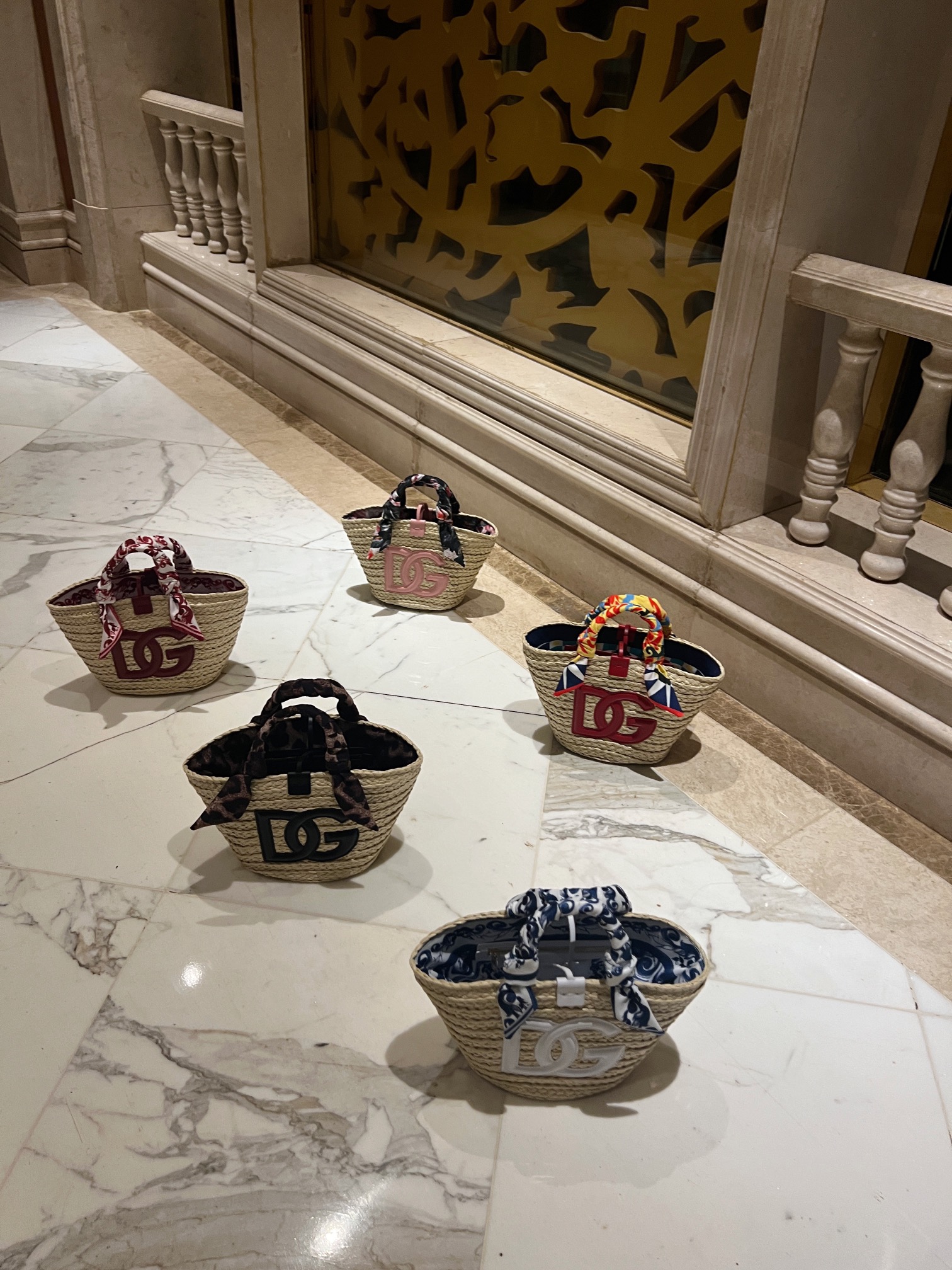 [TOP] Dolce & Gabbana D&G Rattan Weaving Tote Bags 28*35*16cm - 5 Colors