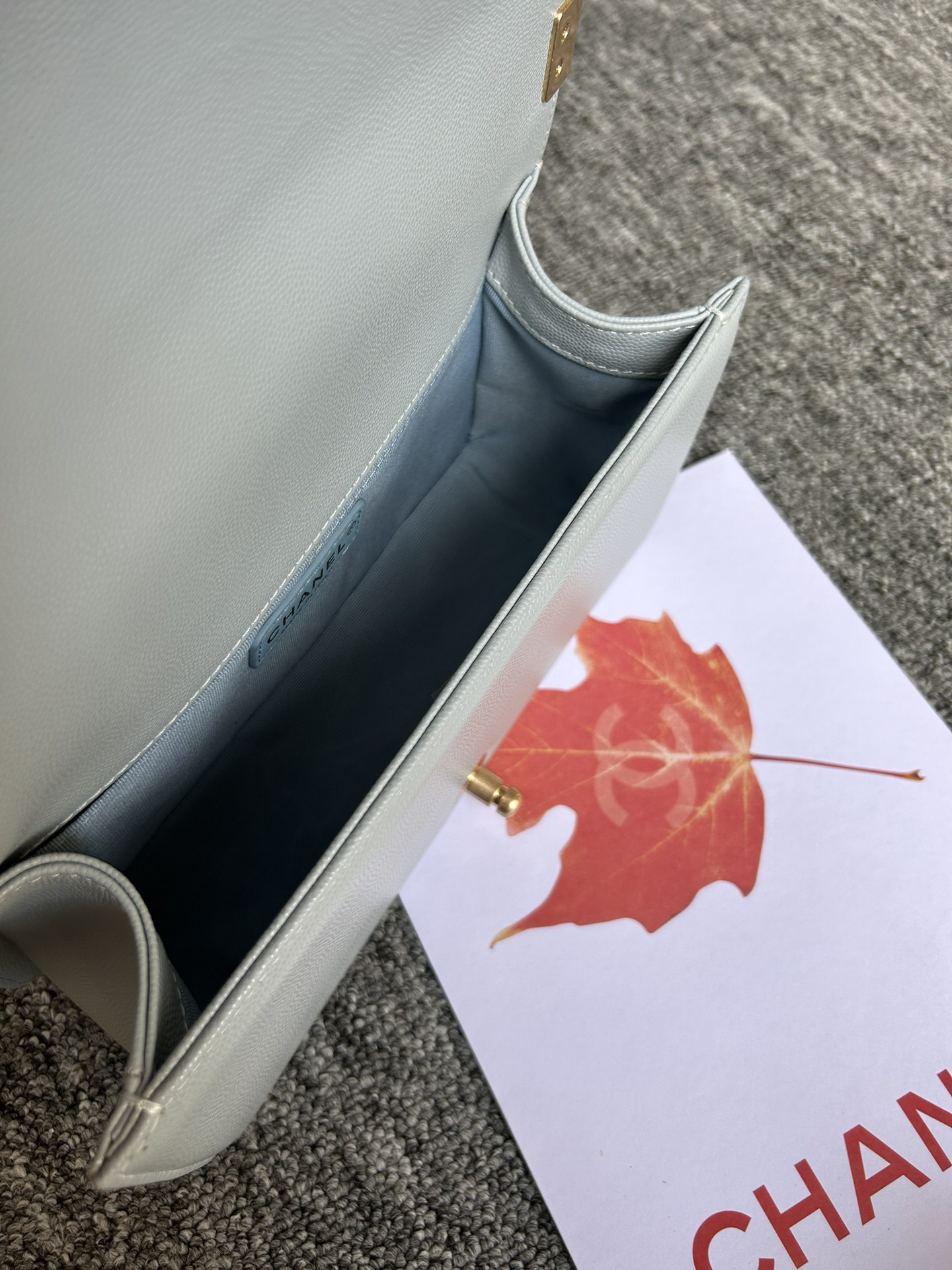 [TOP] CHANEL Le Boy Bags 25cm - Haze Blue&GHW