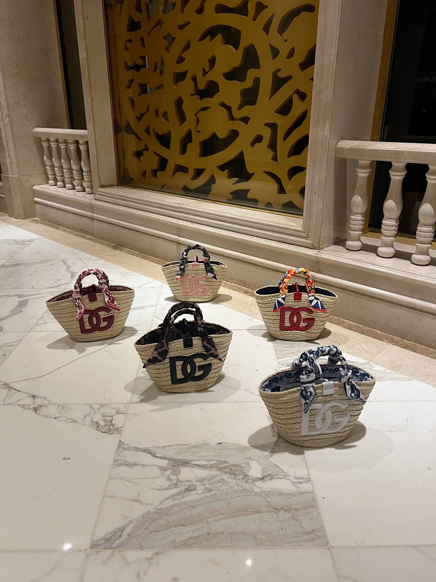 [TOP] Dolce & Gabbana D&G Rattan Weaving Tote Bags 28*35*16cm - 5 Colors