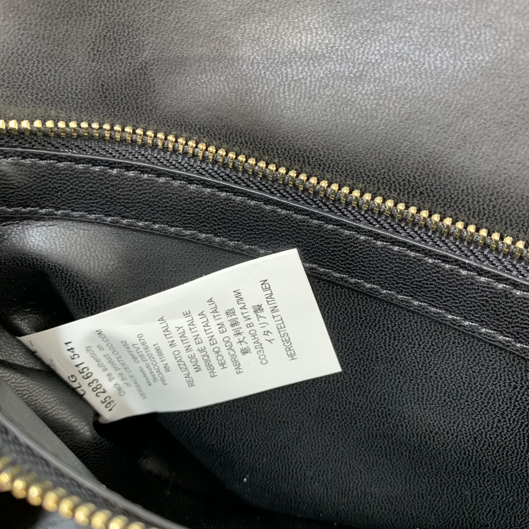 [TOP] VERSACE LaMedusa Spring And Summer Series Handbags 20cm/25cm/35cm - 3 Sizes - Black&GHW