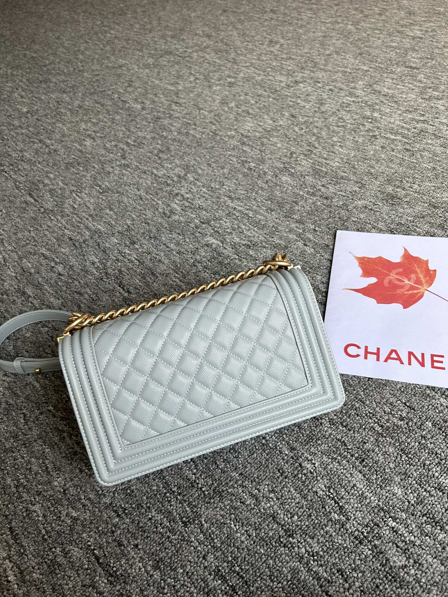 [TOP] CHANEL Le Boy Bags 25cm - Haze Blue&GHW