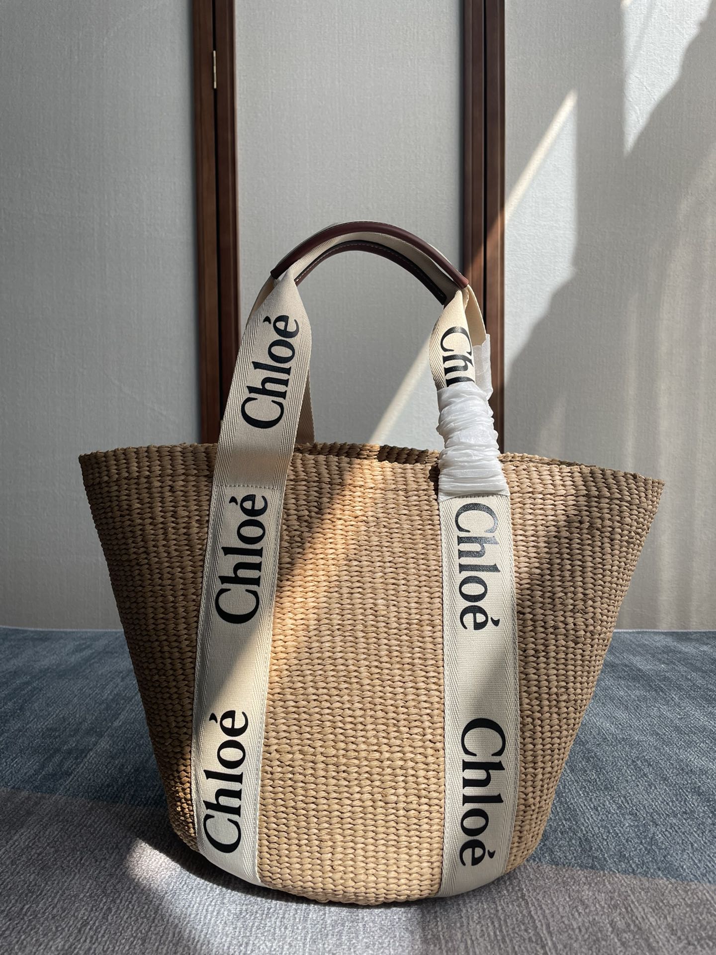 [TOP] Chloe Large Woody Basket Tote Bag Cowhide 28*48*28cm - 4 Colors
