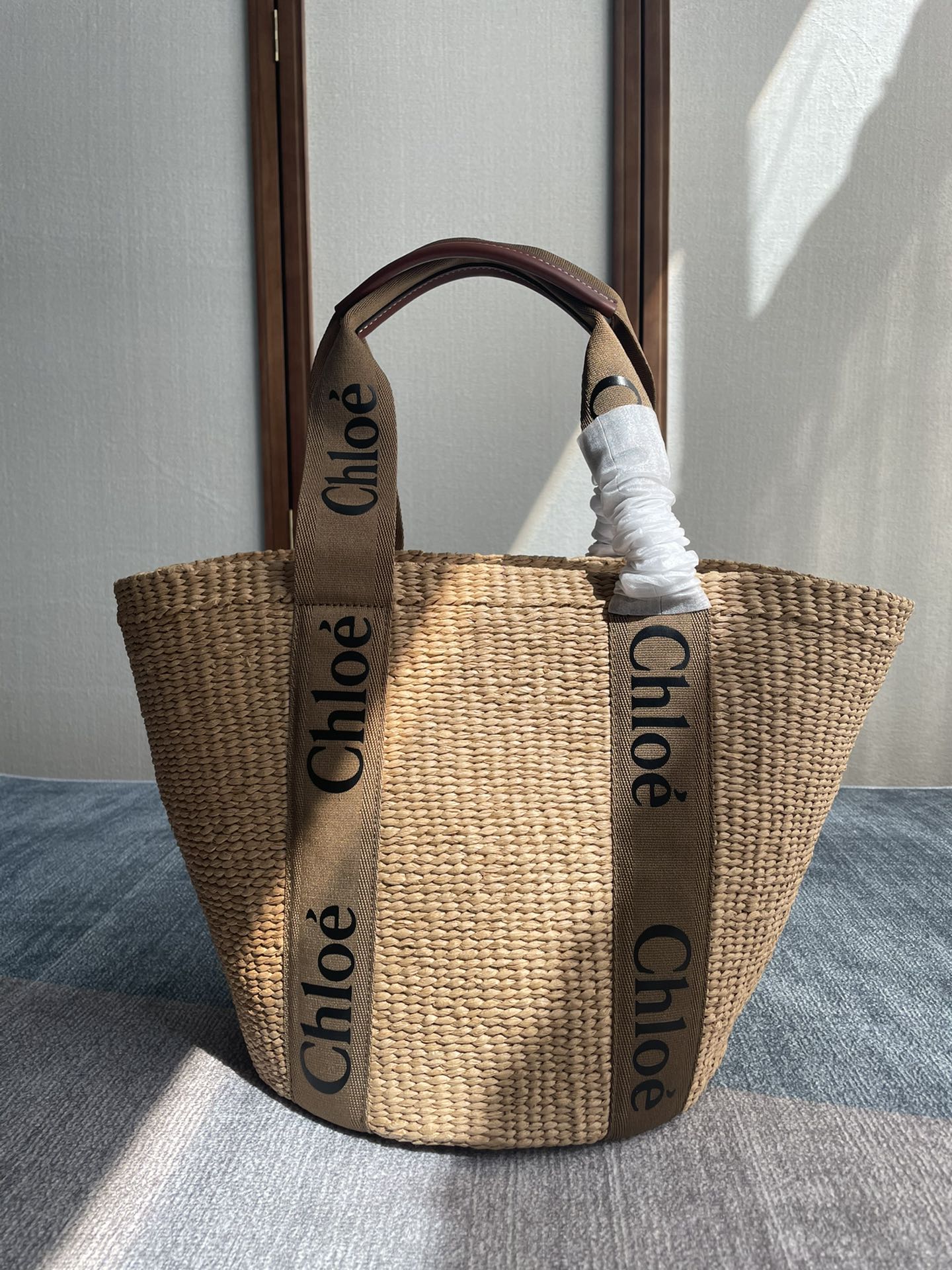 [TOP] Chloe Large Woody Basket Tote Bag Cowhide 28*48*28cm - 4 Colors