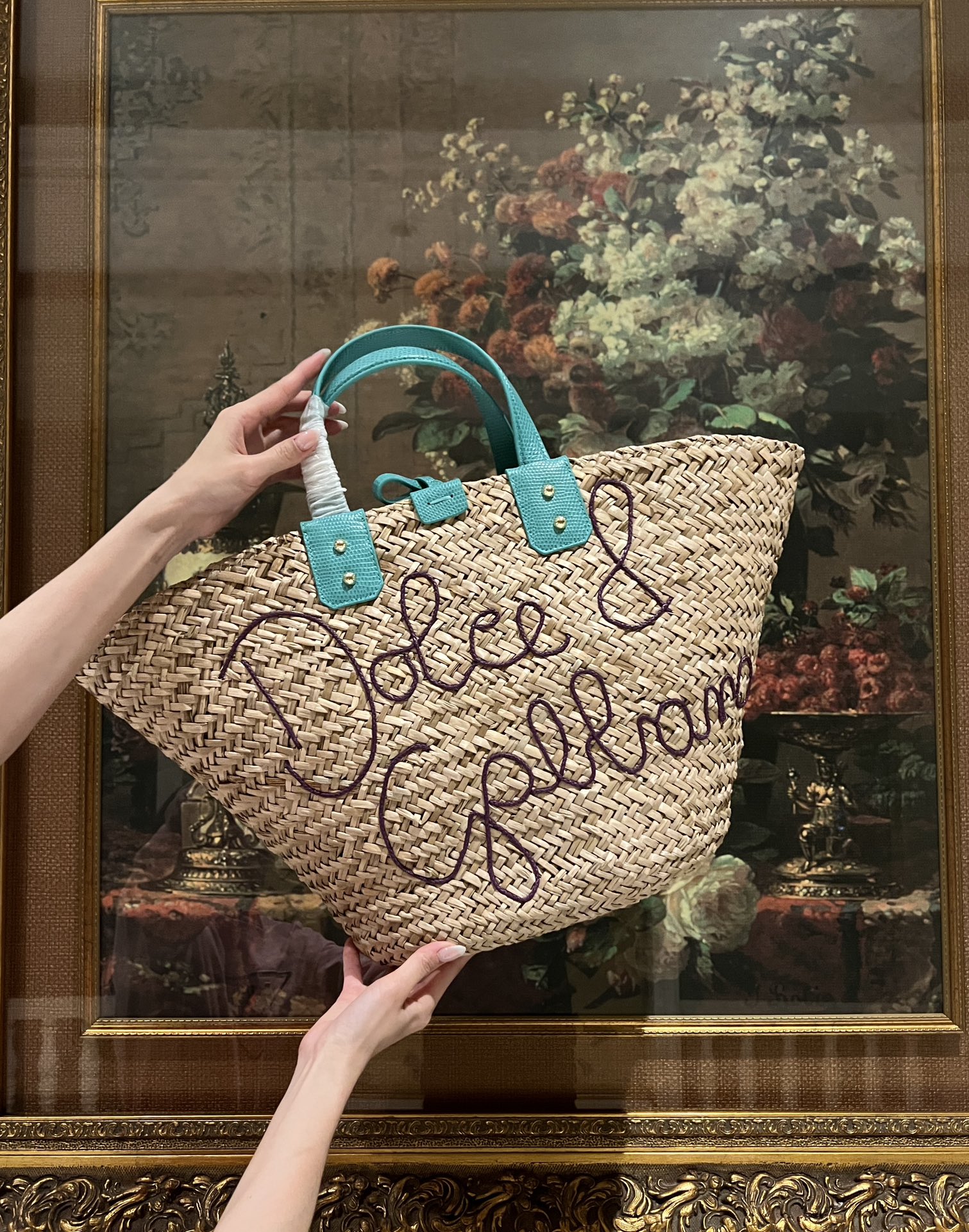 [TOP] Dolce & Gabbana D&G Rattan Weaving Tote Bags 44*25*17 cm - 5 Colors