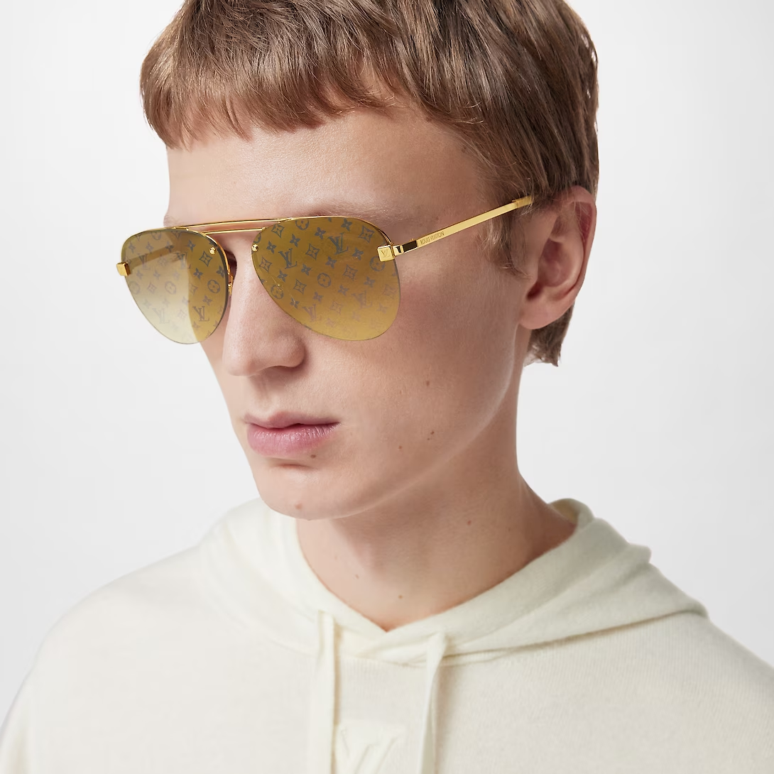 [TOP] Louis Vuitton LV Sunglasses - Golden