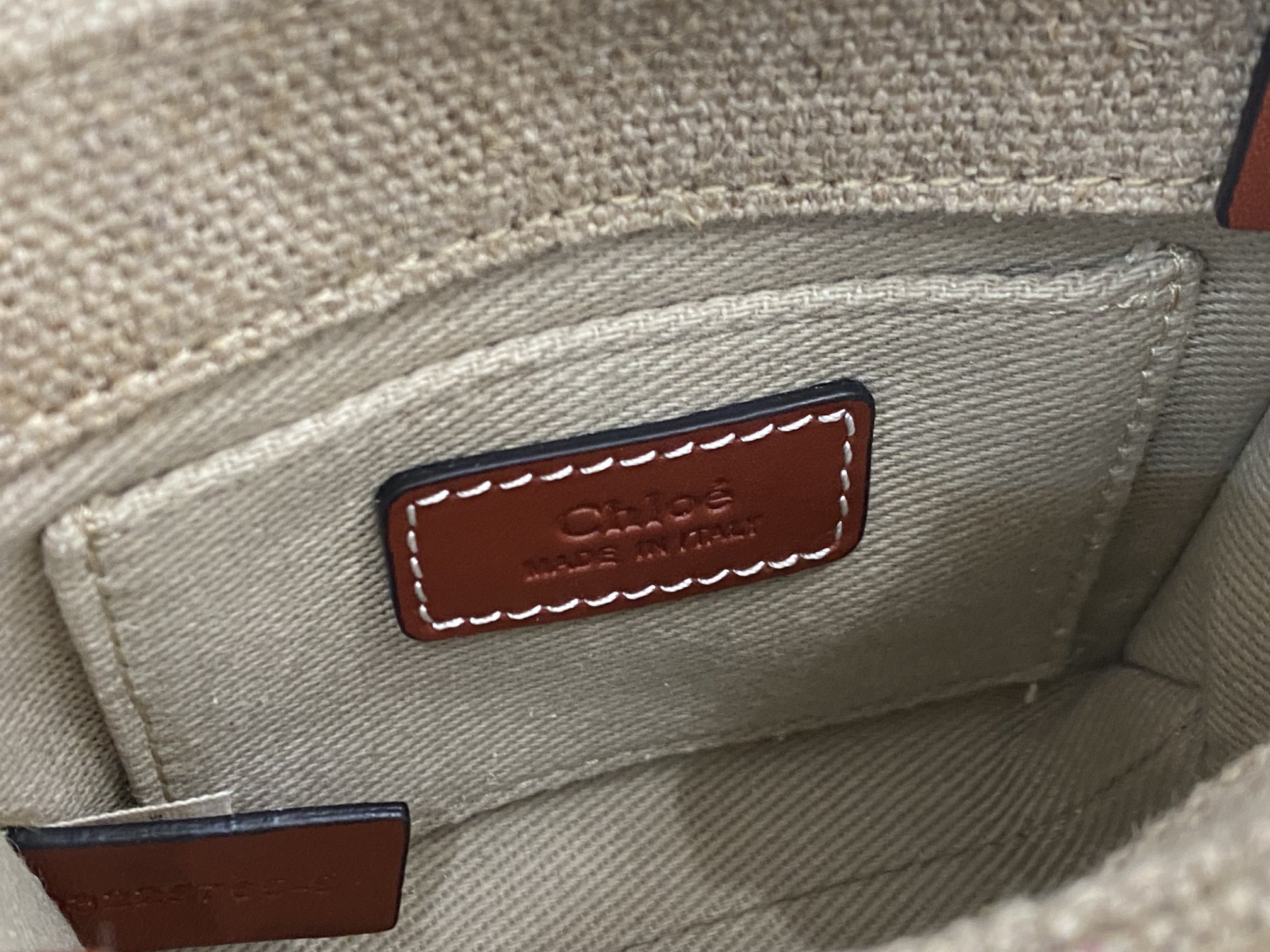 [TOP] Chloe Nano Mini Woody Tote Bag 14*12*4cm - Brown