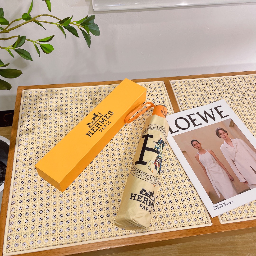 [TOP] HERMES Umbrella-Yellow