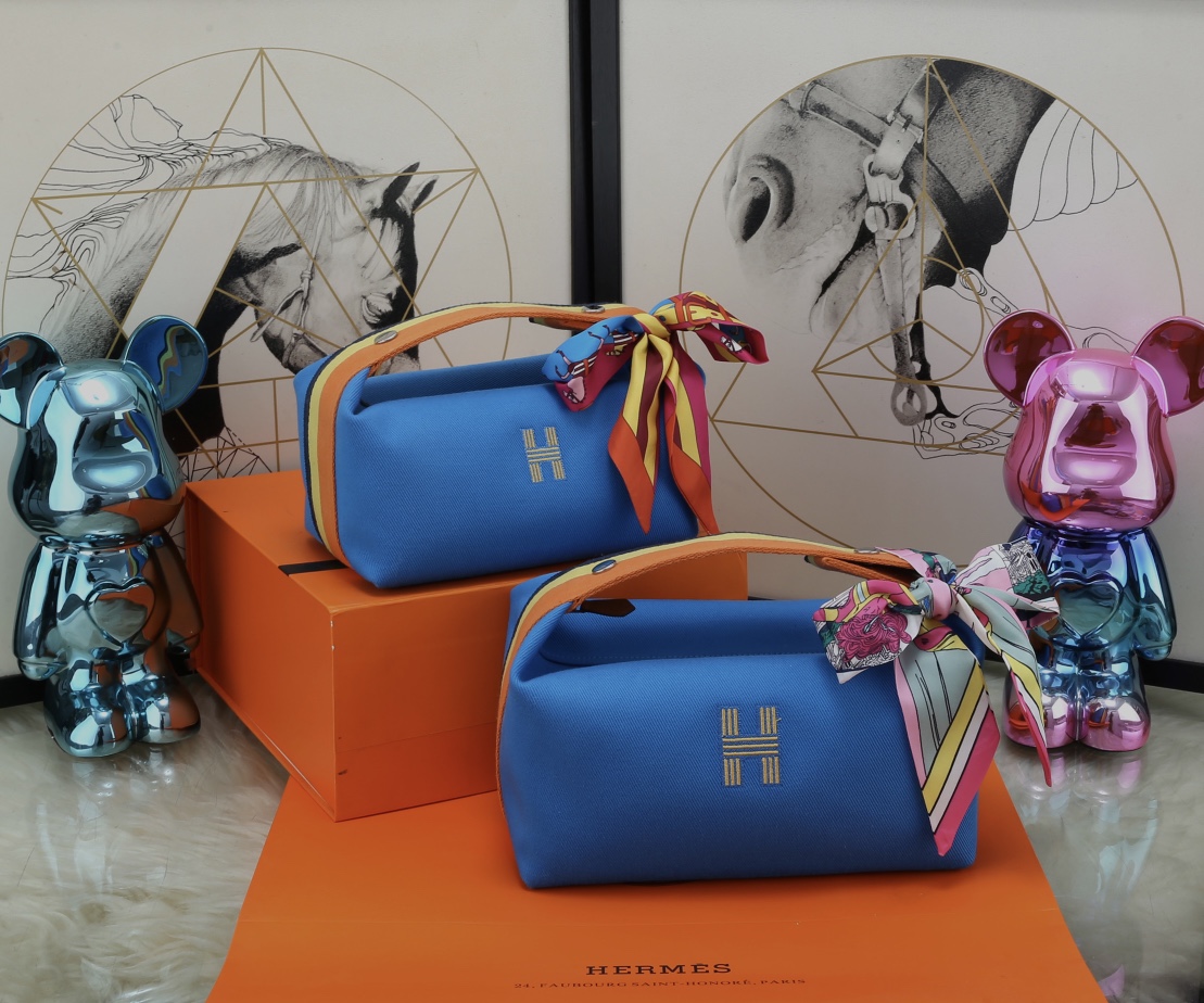 [TOP] HERMES Embroidered H logo Lunch Box Bag Collection