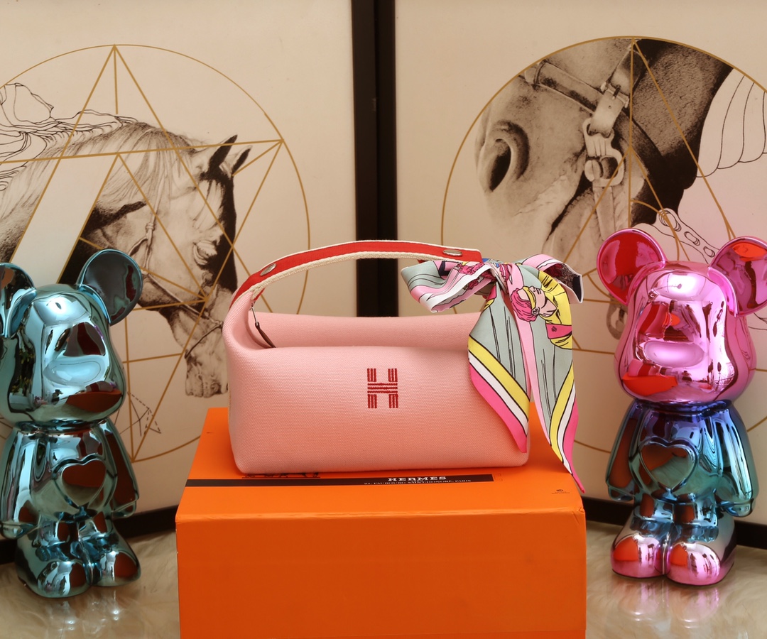 [TOP] HERMES Embroidered H logo Lunch Box Bag Collection