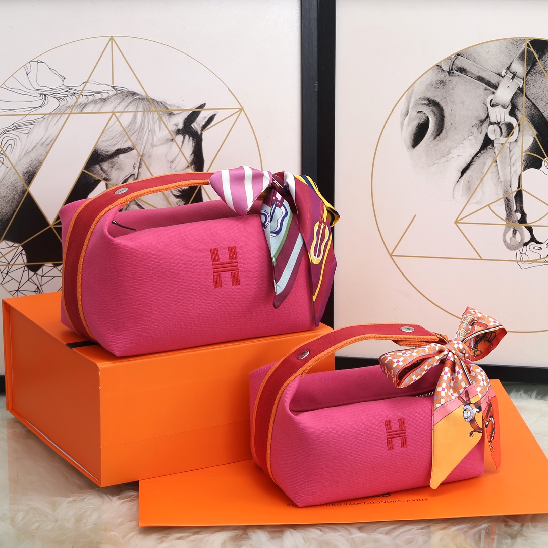 [TOP] HERMES Embroidered H logo Lunch Box Bag Collection