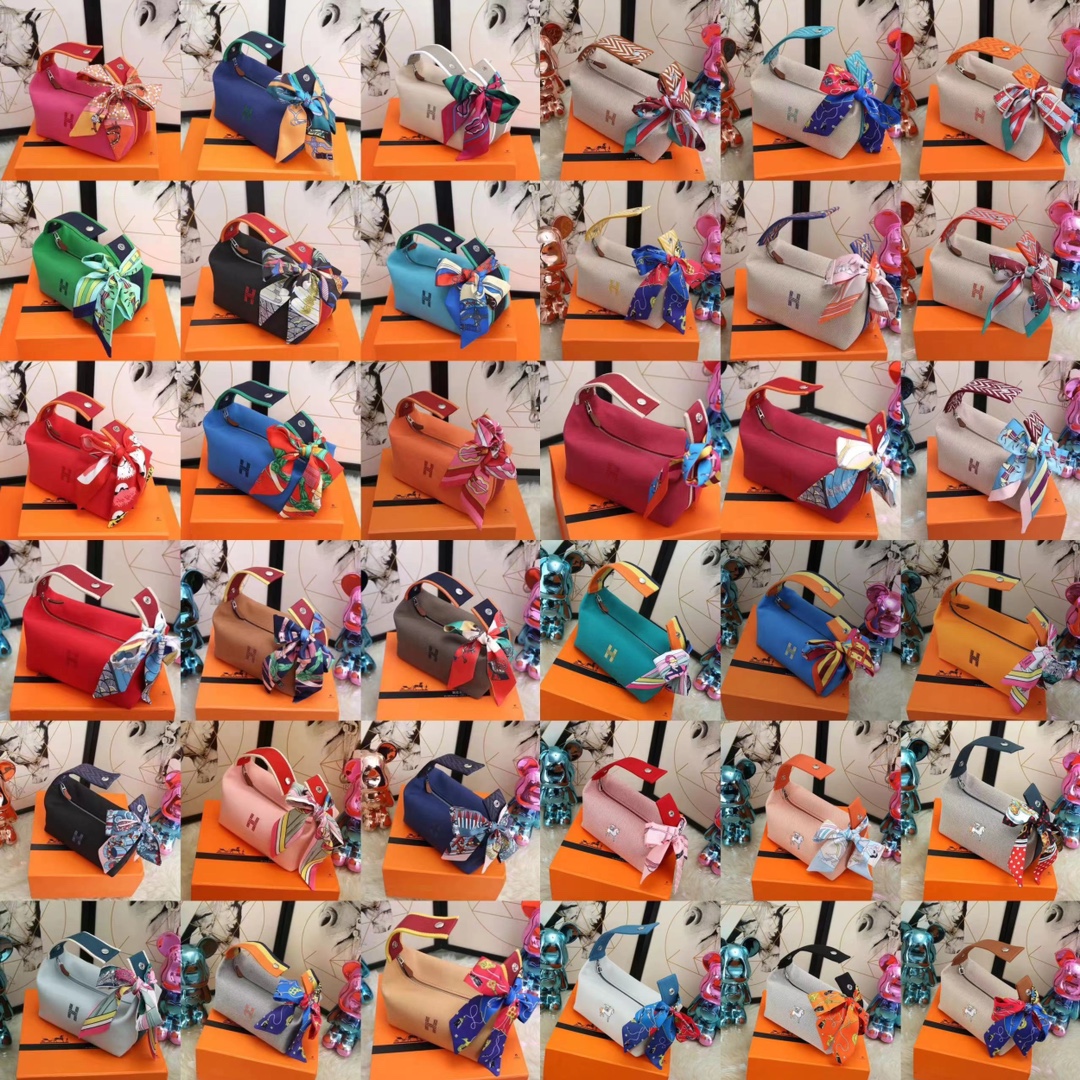 [TOP] HERMES Embroidered H logo Lunch Box Bag Collection