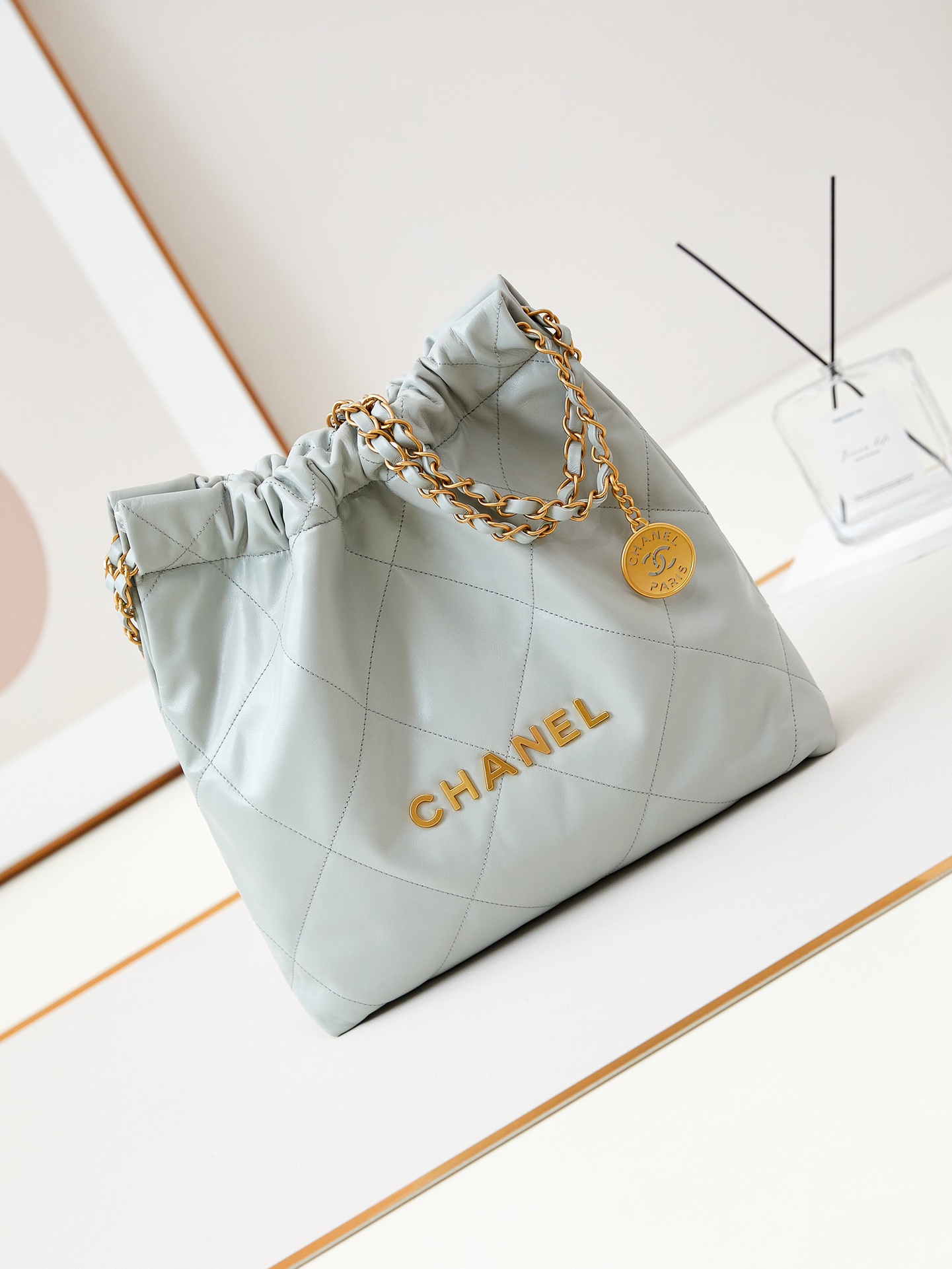 [TOP] CHANEL 22 Bag 35x37x7cm/39×42×8cm - Gray