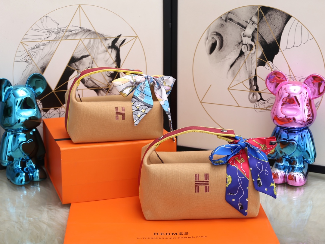[TOP] HERMES Embroidered H logo Lunch Box Bag Collection