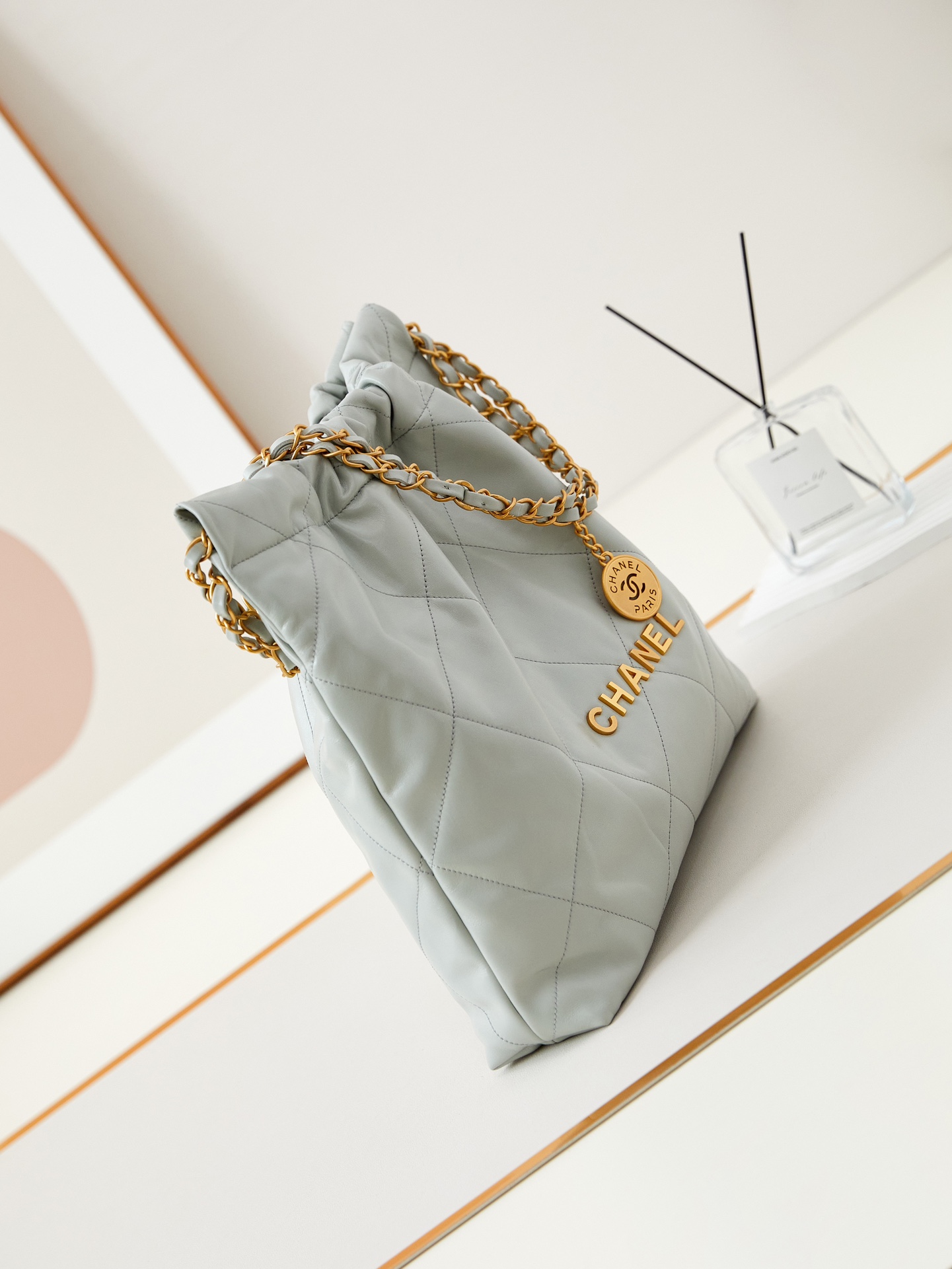 [TOP] CHANEL 22 Bag 35x37x7cm/39×42×8cm - Gray