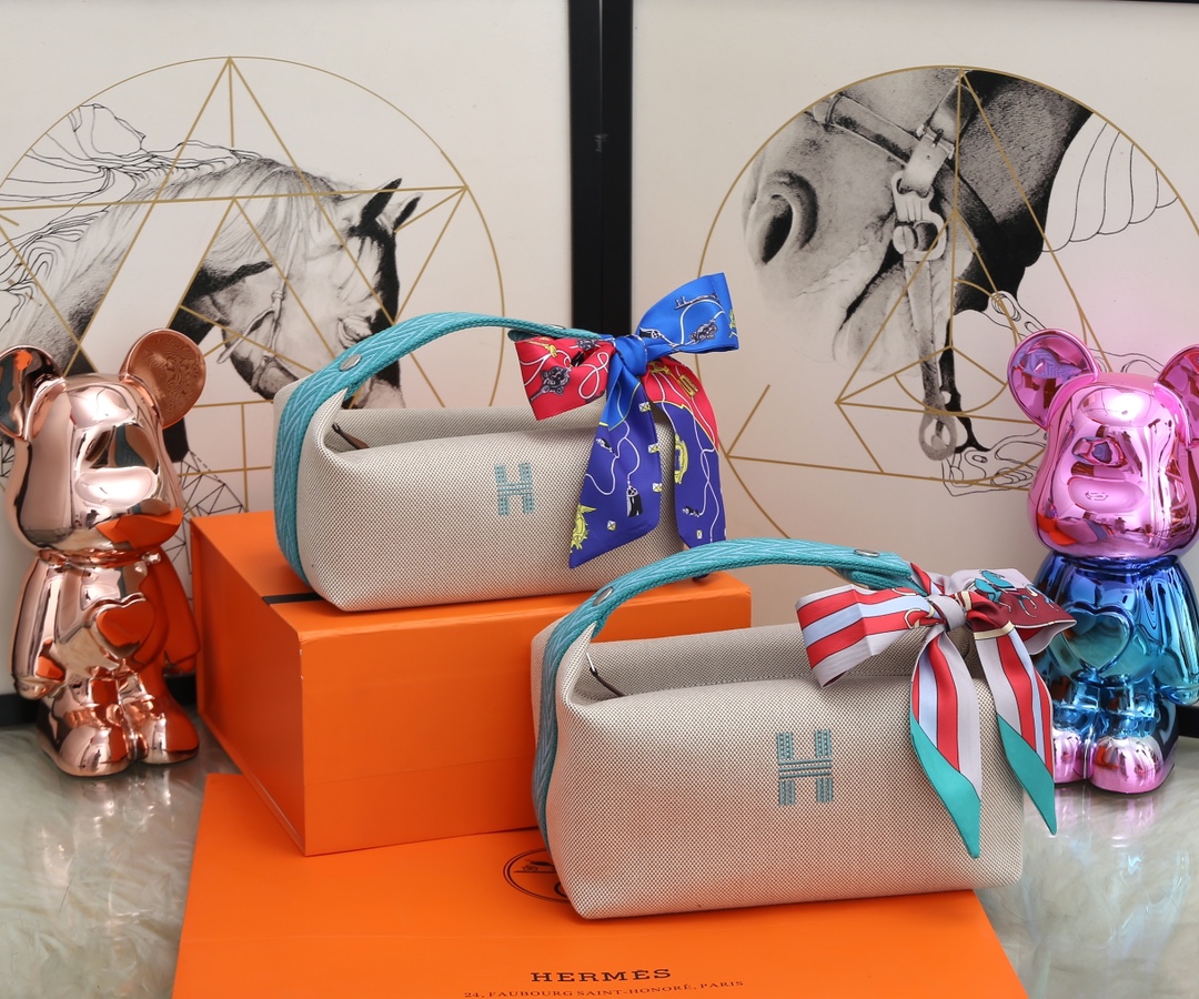 [TOP] HERMES Embroidered H logo Lunch Box Bag Collection