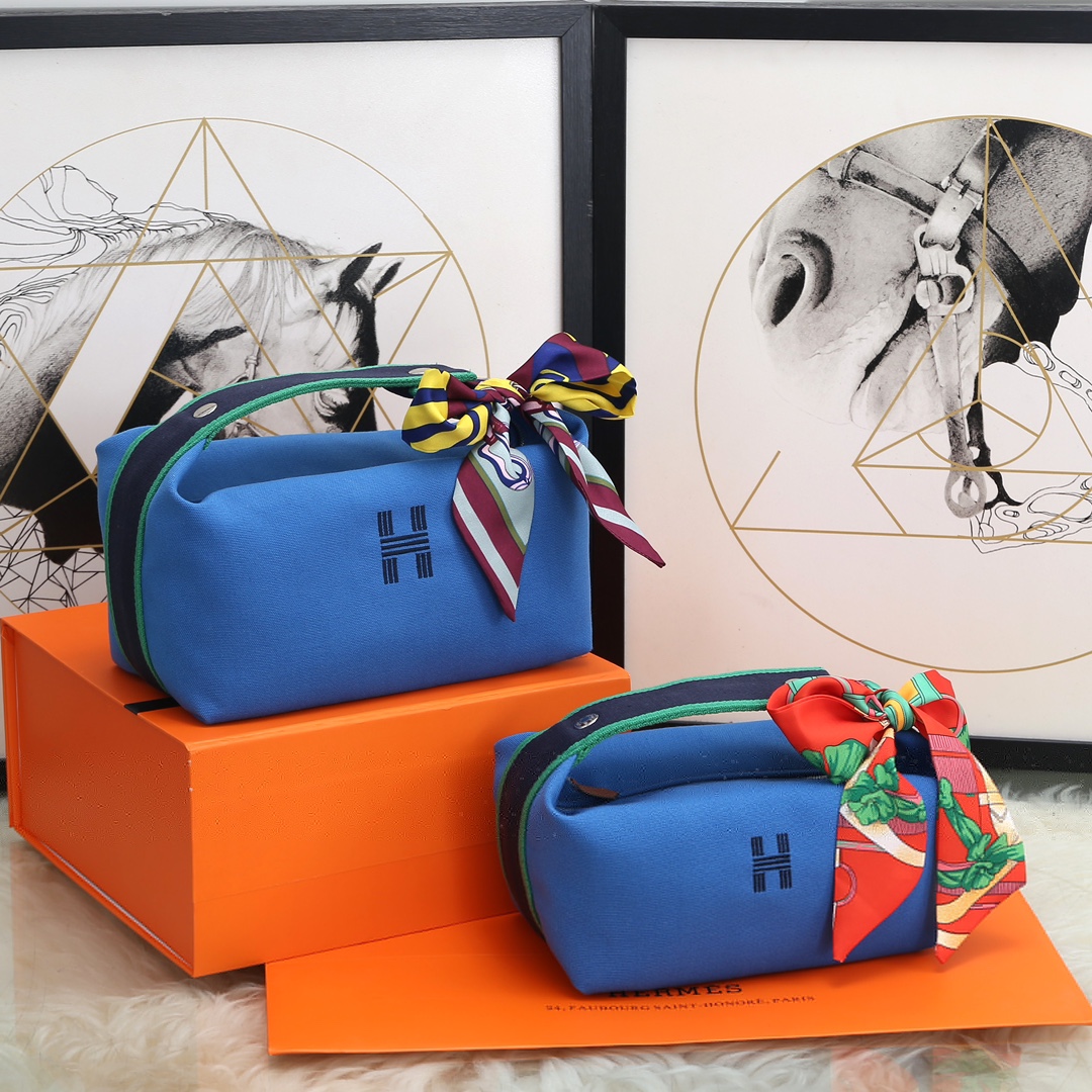 [TOP] HERMES Embroidered H logo Lunch Box Bag Collection