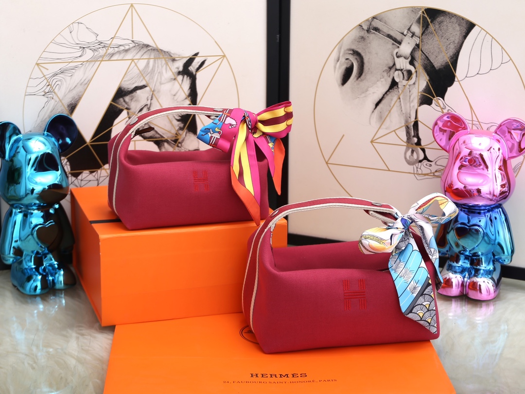 [TOP] HERMES Embroidered H logo Lunch Box Bag Collection