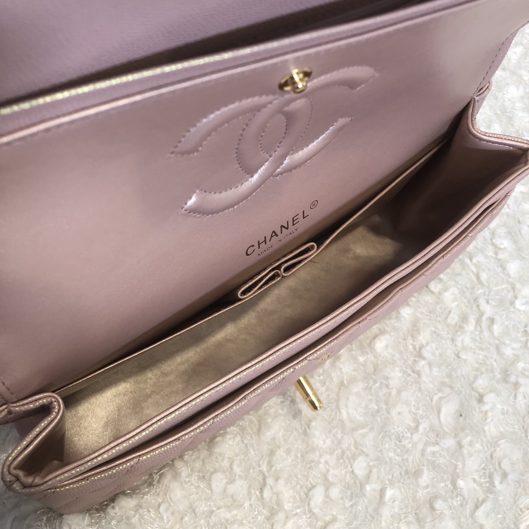 [TOP] CHANEL Classic Flab Bag 25cm - Pearl Pink&GHW