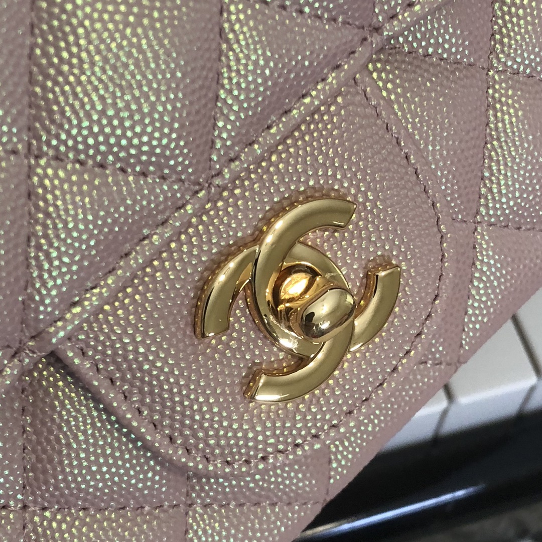 [TOP] CHANEL Classic Flab Bag 25cm - Pearl Pink&GHW