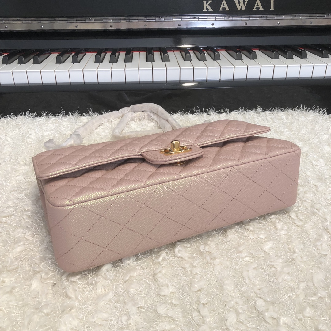 [TOP] CHANEL Classic Flab Bag 25cm - Pearl Pink&GHW