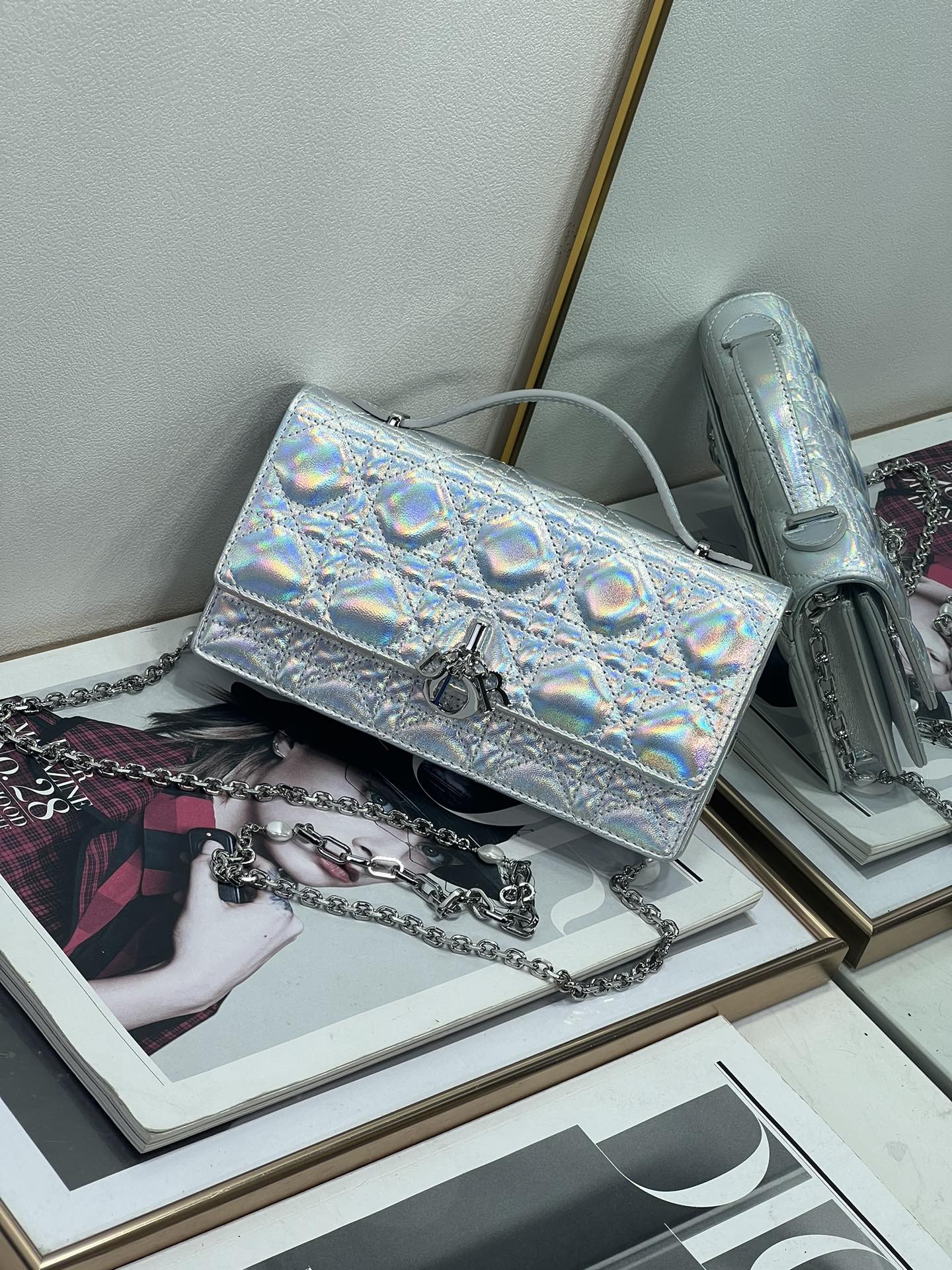 [TOP] Christian Dior Miss Bag Mini 21cm - Silver