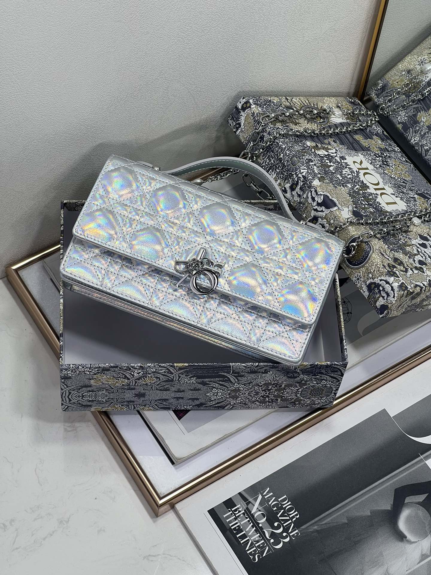 [TOP] Christian Dior Miss Bag Mini 21cm - Silver