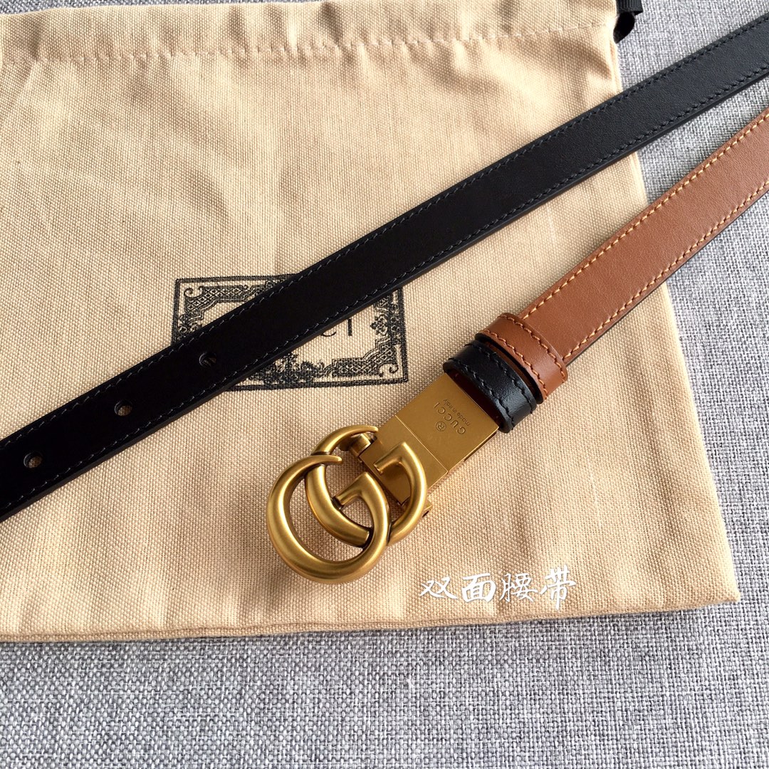 [TOP] GUCCI Double Sided Waistband - 2cm - GHW