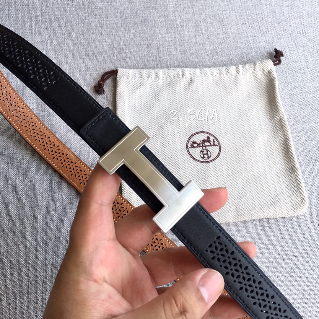 [TOP] HERMES Double Sided Waistband - 2.5CM - GHW/SHW