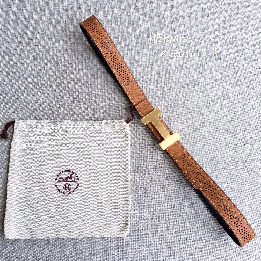 [TOP] HERMES Double Sided Waistband - 2.5CM - GHW/SHW