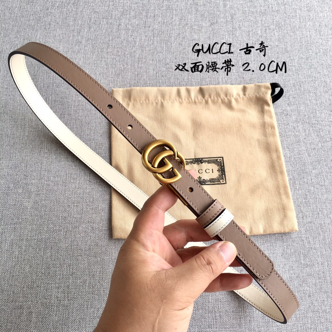 [TOP] GUCCI Double Sided Waistband - 2cm - GHW