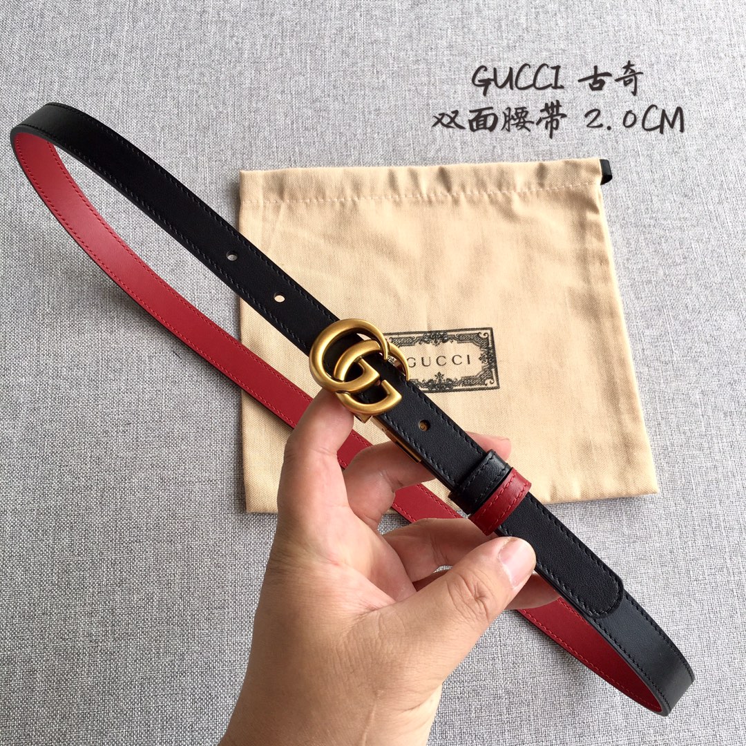 [TOP] GUCCI Double Sided Waistband - 2cm - GHW